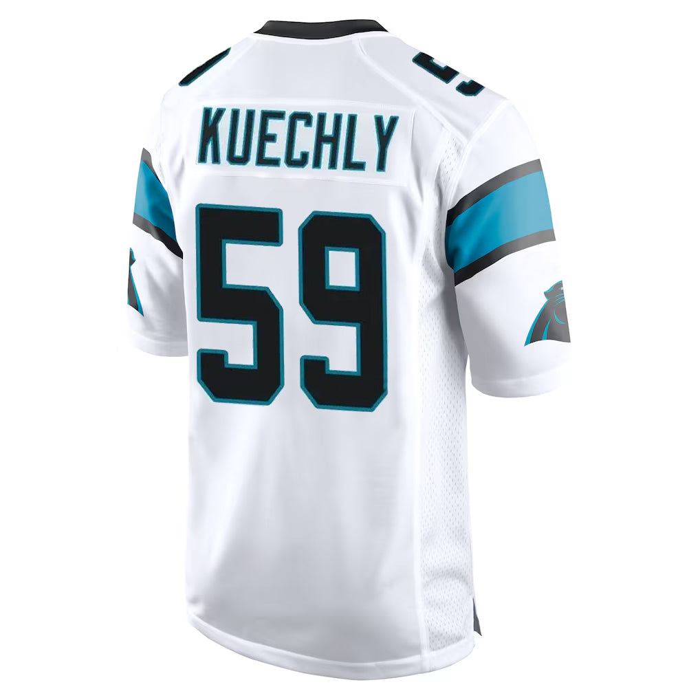 Rebec C.Panthers #59 Luke Kuechly Player White Game Stitched Jerseys