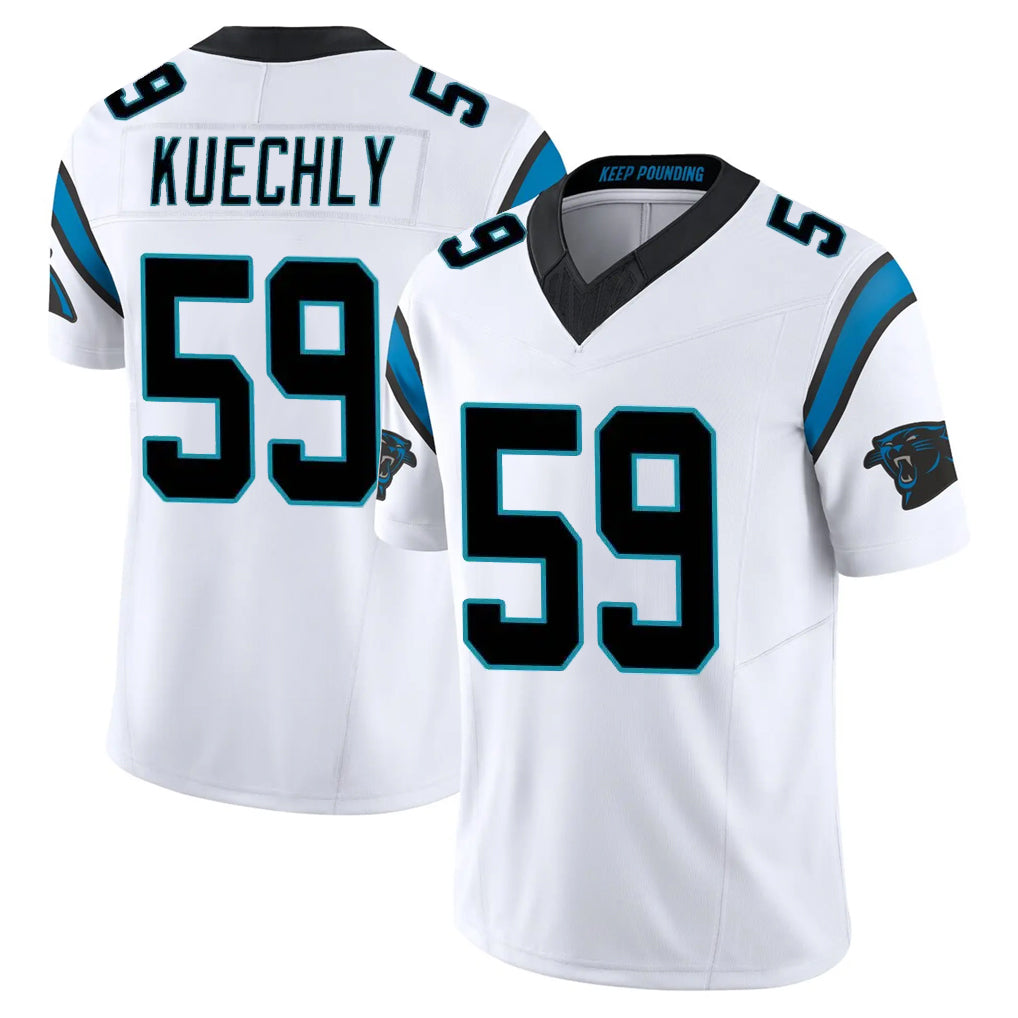 Rebec C.Panthers #59 Luke Kuechly Player White Vapor F.U.S.E. Limited Home Game Stitched Jerseys