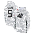 Rebec C.Panthers #5 Jaelan Phillips Player Arctic Camo Salute to Service Pullover Hoodies Limited Game Stitched Jerseys