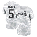 Rebec C.Panthers #5 Jaelan Phillips Player Arctic Camo Salute to Service T-Shirt Hoodies Stitched Jerseys