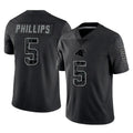 Rebec C.Panthers #5 Jaelan Phillips Player Black Limited Reflective Game Stitched Jerseys