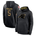 Rebec C.Panthers #5 Jaelan Phillips Player Black Salute to Service Pullover Hoodies Limited Game Stitched Jerseys