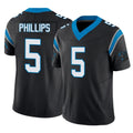 Rebec C.Panthers #5 Jaelan Phillips Player Black Vapor F.U.S.E. Limited Home Game Stitched Jerseys