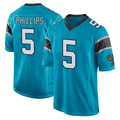 Rebec C.Panthers #5 Jaelan Phillips Player Blue Game Stitched Jerseys