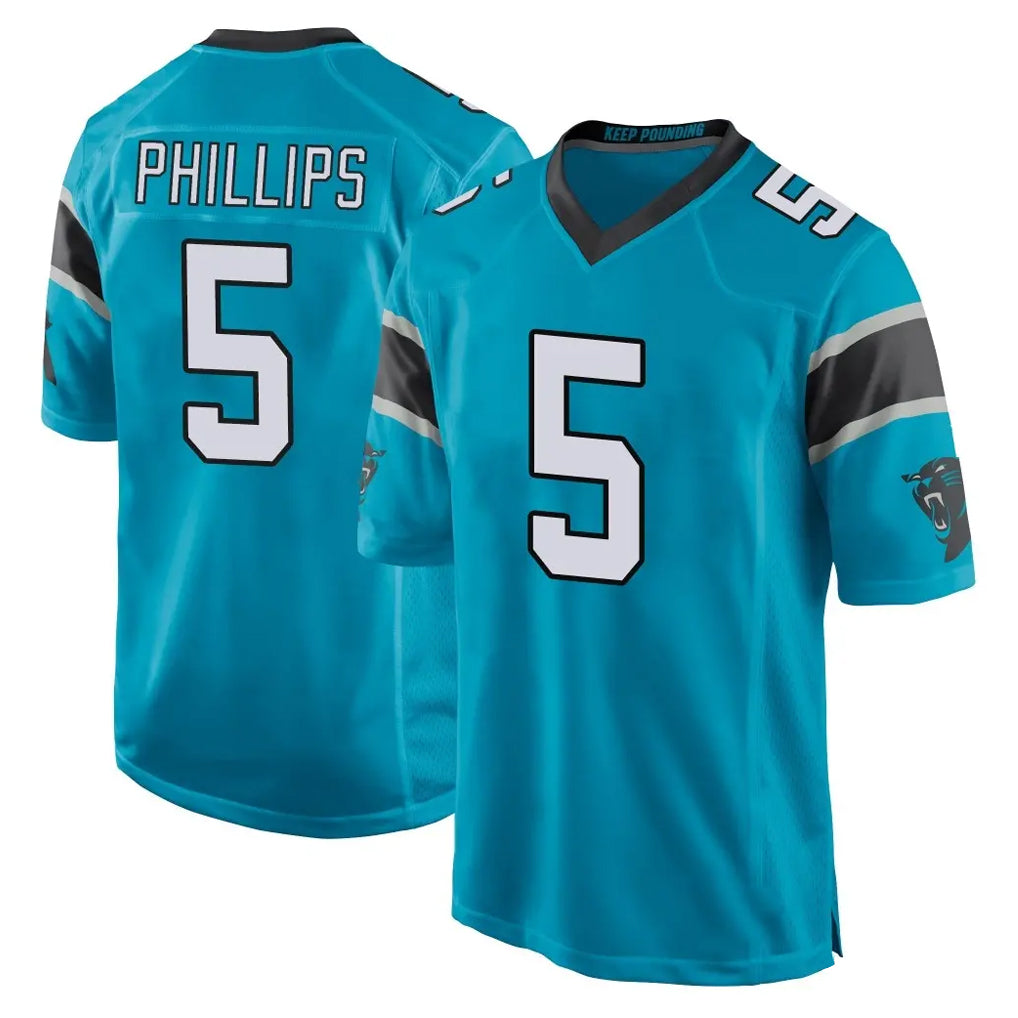 Rebec C.Panthers #5 Jaelan Phillips Player Blue Game Stitched Jerseys