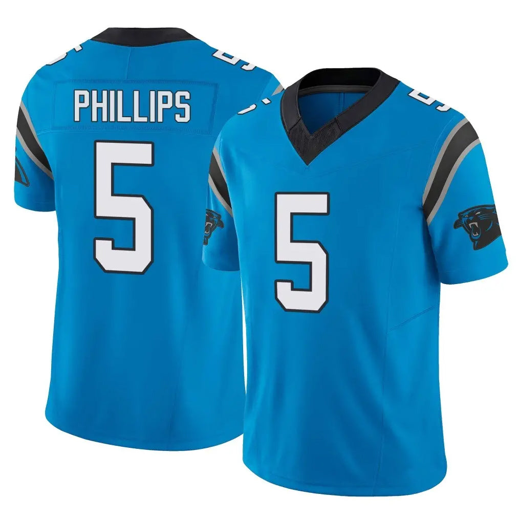 Rebec C.Panthers #5 Jaelan Phillips Player Blue Vapor F.U.S.E. Limited Home Game Stitched Jerseys