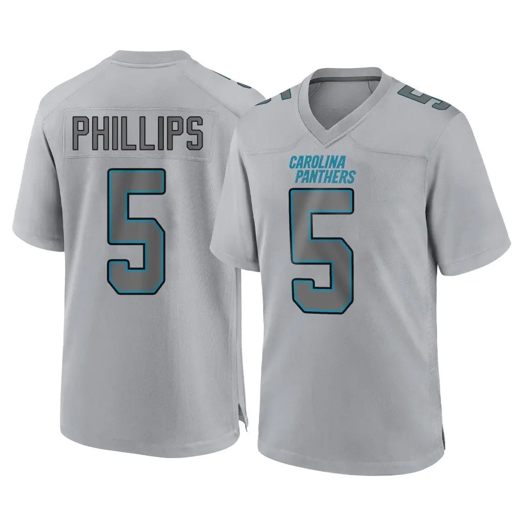 Rebec C.Panthers #5 Jaelan Phillips Player Gray Atmosphere Fashion Game Stitched Jerseys