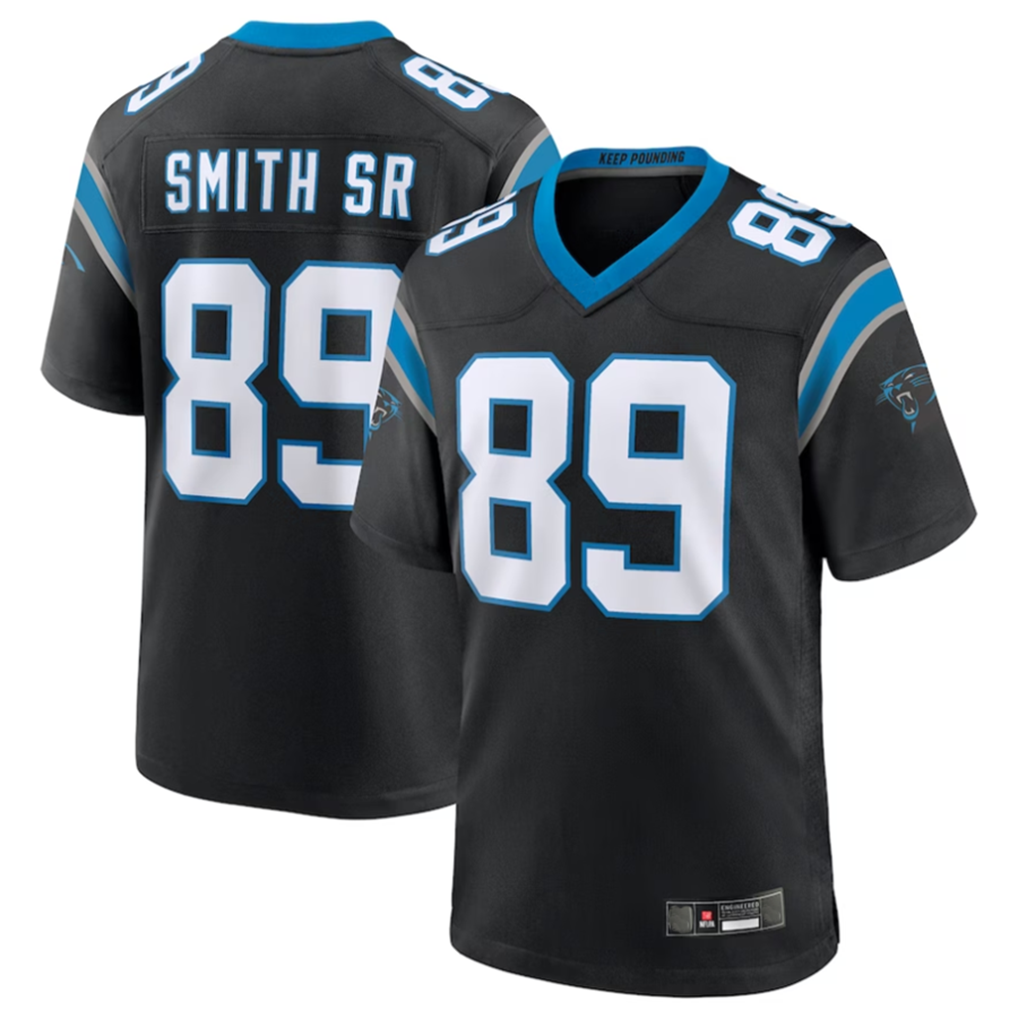 Rebec C.Panthers #89 Steve Smith Sr. Black Retired Player Home Game Stitched Jerseys