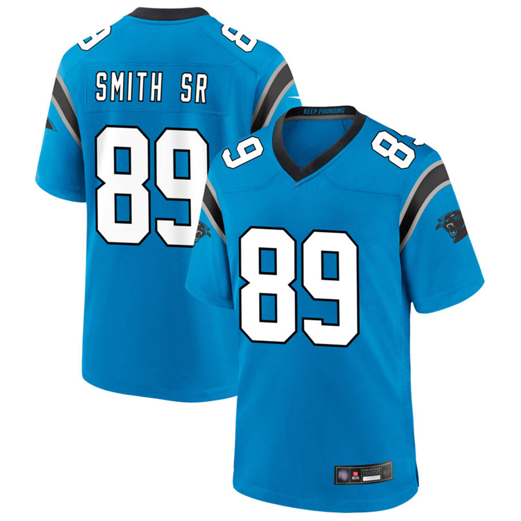Rebec C.Panthers #89 Steve Smith Sr Player Blue Home Game Stitched Jerseys