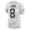 Rebec C.Panthers #8 Jaycee Horn Player Arctic Camo Salute to Service Limited Game Stitched Jerseys