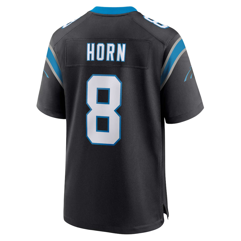 Rebec C.Panthers #8 Jaycee Horn Player Black Home Game Stitched Jerseys