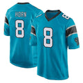 Rebec C.Panthers #8 Jaycee Horn Player Blue Game Stitched Jerseys