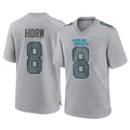 Rebec C.Panthers #8 Jaycee Horn Player Gray Atmosphere Fashion Game Stitched Jerseys