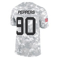 Rebec C.Panthers #90 Julius Peppers Player Arctic Camo Salute to Service Limited Game Stitched Jerseys
