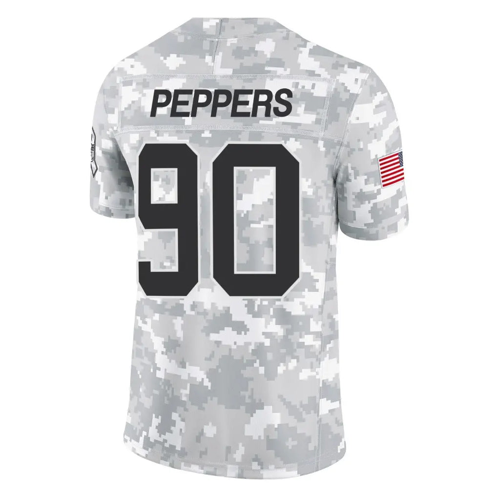 Rebec C.Panthers #90 Julius Peppers Player Arctic Camo Salute to Service Limited Game Stitched Jerseys
