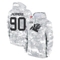 Rebec C.Panthers #90 Julius Peppers Player Arctic Camo Salute to Service Pullover Hoodies Limited Game Stitched Jerseys