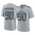 Rebec C.Panthers #90 Julius Peppers Player Gray Atmosphere Fashion Game Stitched Jerseys
