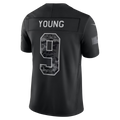 Rebec C.Panthers #9 Bryce Young Black 2026 Salute to Service Stitched Limited Jersey