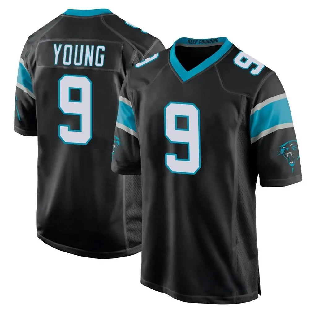 Rebec C.Panthers #9 Bryce Young Player Black Game Stitched Jerseys