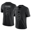 Rebec C.Panthers #9 Bryce Young Player Black REFLECTIVE Limited Game Stitched Jerseys