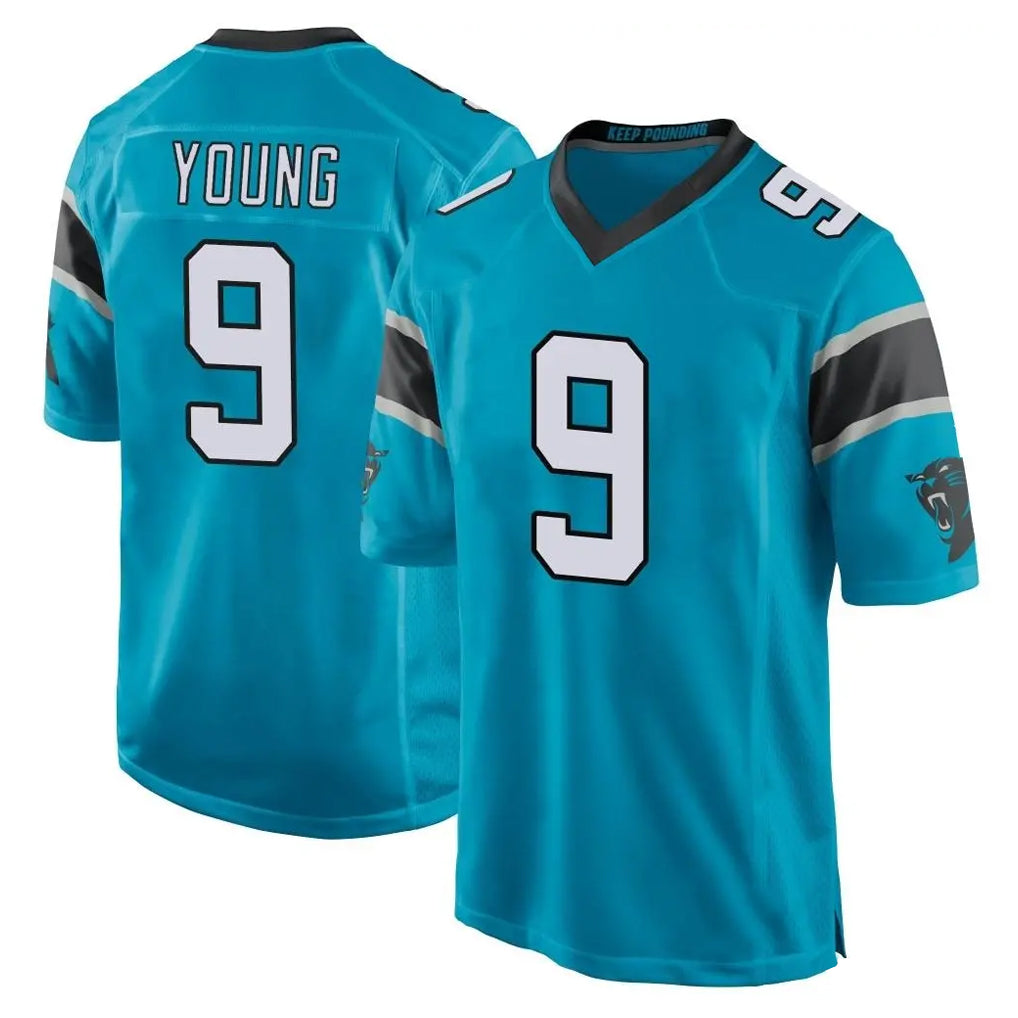 Rebec C.Panthers #9 Bryce Young Player Blue Game Stitched Jerseys