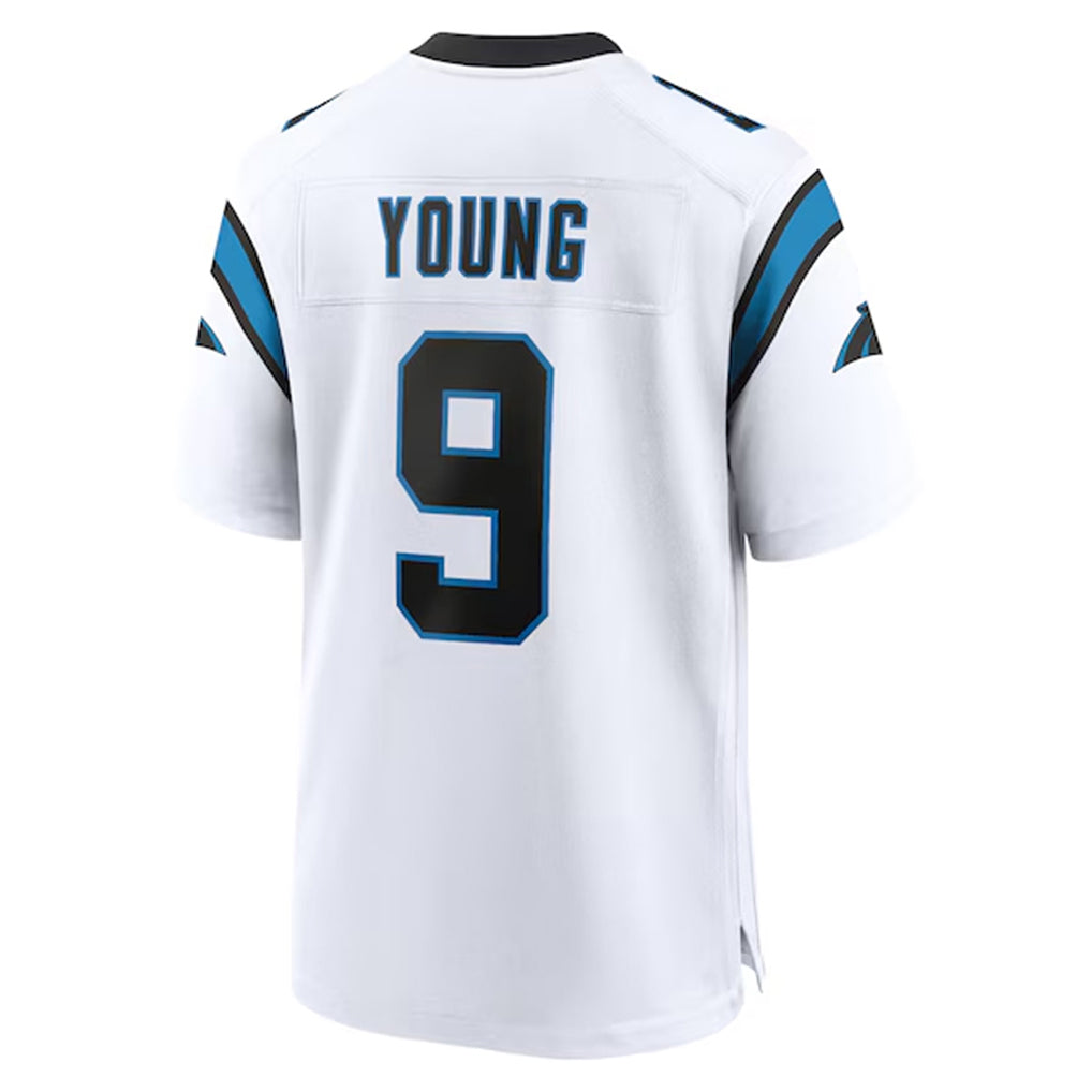 Rebec C.Panthers #9 Bryce Young Player White Home Game Stitched Jerseys