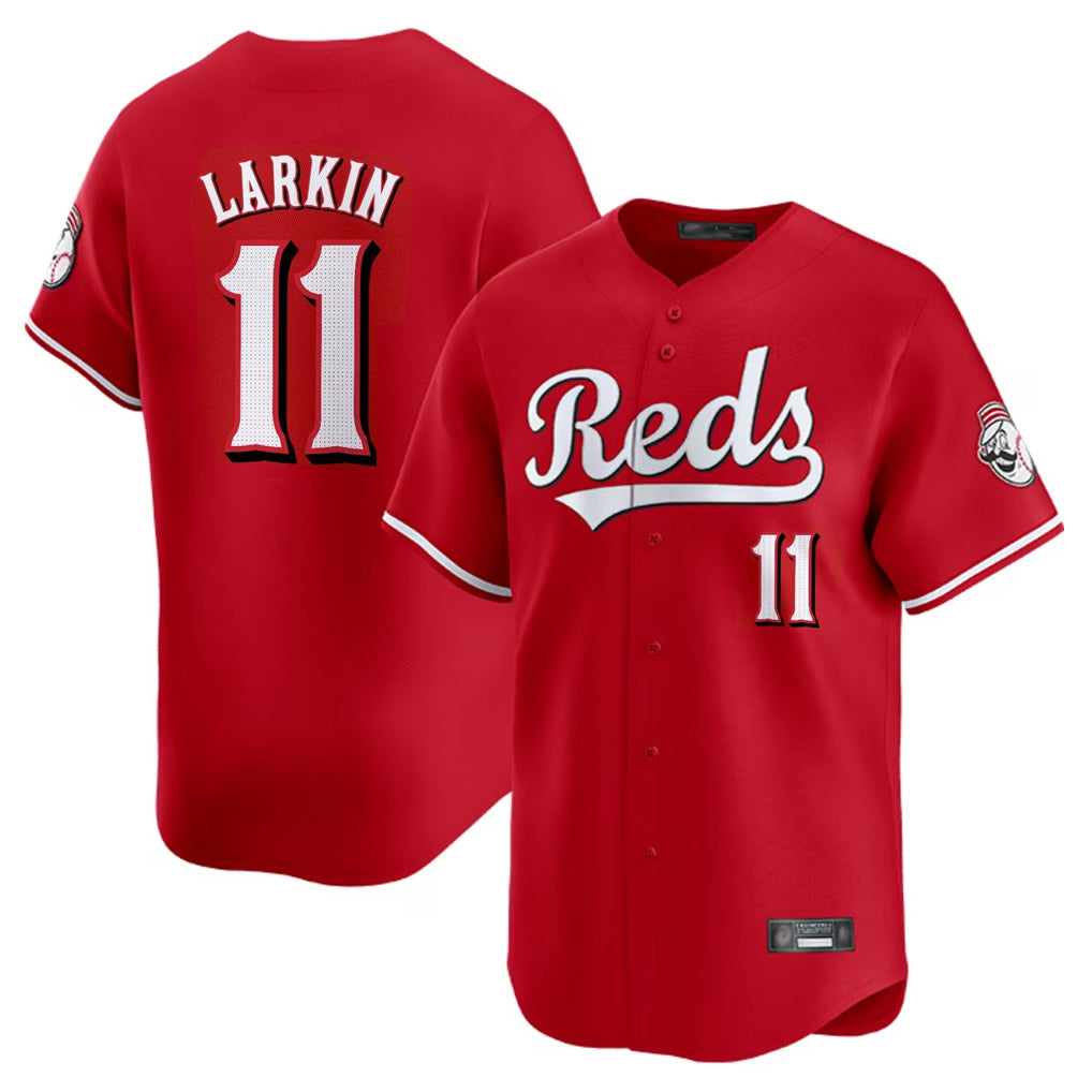 Rebec C.Reds #11 Barry Larkin Player Red Home Limited Stitched Jerseys