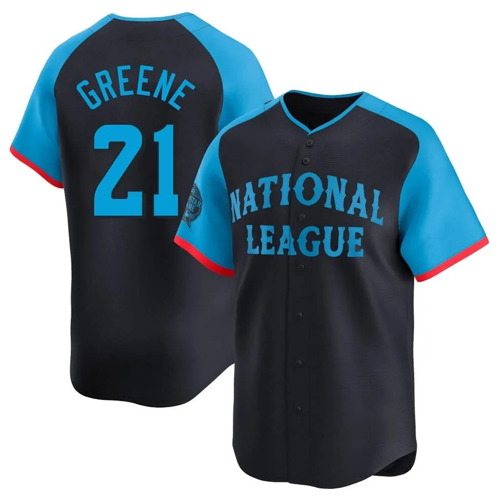 Rebec C.Reds #21 Hunter Greene Player Navy Limited National League All-Star Game Stitched Jerseys