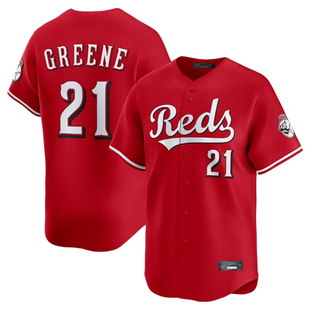 Rebec C.Reds #21 Hunter Greene Player Red Home Limited Stitched Jerseys