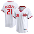 Rebec C.Reds #21 Hunter Greene Player White Cooperstown Collection Limited T-shirt Home Stitched Jerseys