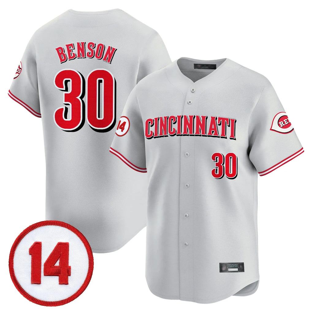 Rebec C.Reds #30 Ken Griffey Player Gray Vapor Premier Limited Home Stitched Jerseys