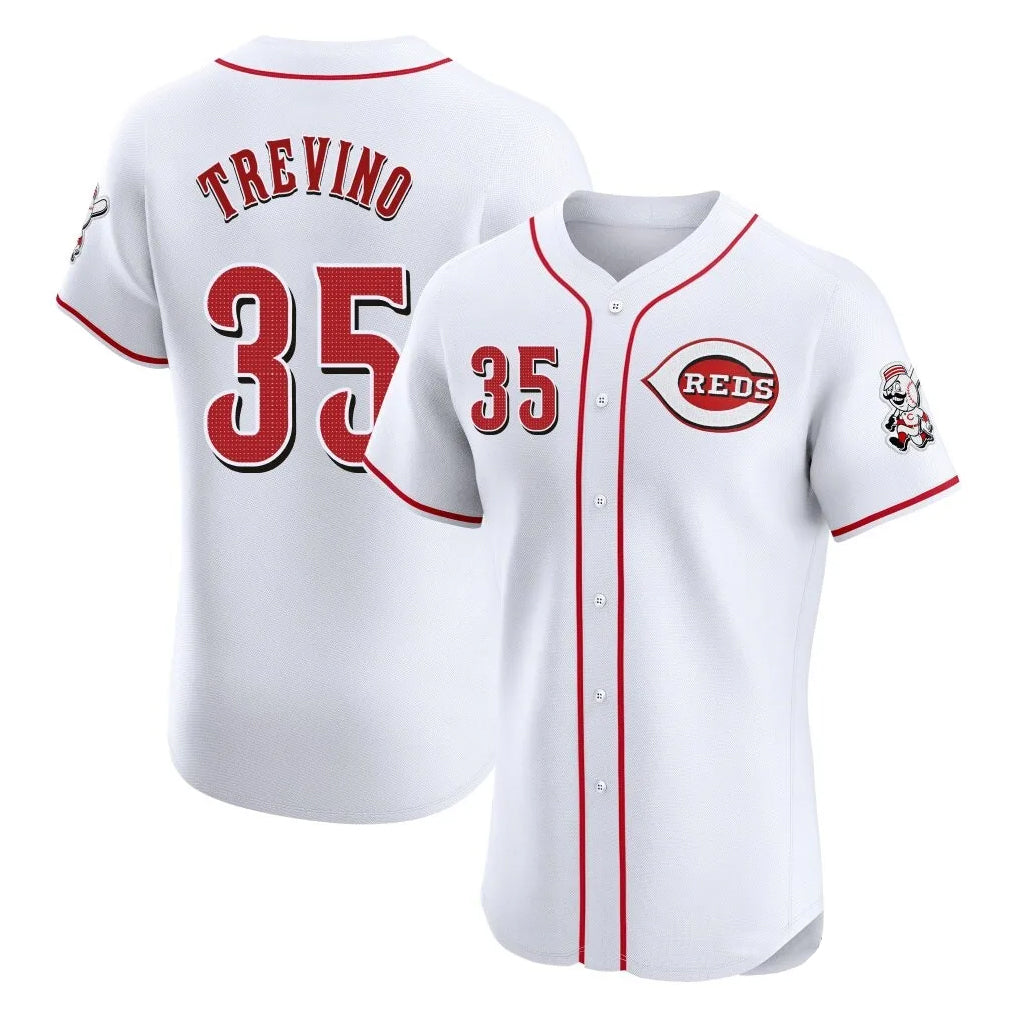 Rebec C.Reds #35 Jose Trevino Player White Limited Elite Home Stitched Jerseys