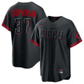 Rebec C.Reds #37 Tyler Stephenson Player Black City Connect Home Game Stitched Jerseys