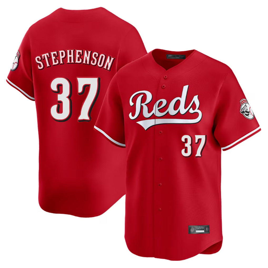 Rebec C.Reds #37 Tyler Stephenson Player Red Home Limited Stitched Jerseys