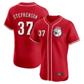 Rebec C.Reds #37 Tyler Stephenson Player Red Limited Elite Home Game Stitched Jerseys