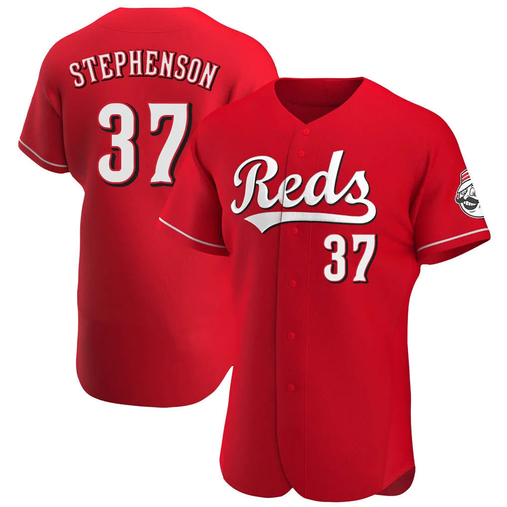 Rebec C.Reds #37 Tyler Stephenson Player Red Limited Elite Home Stitched Jerseys