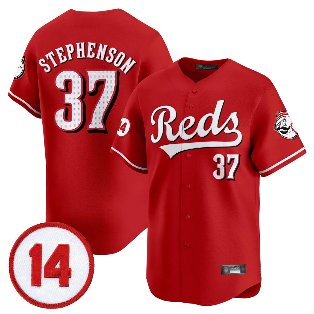 Rebec C.Reds #37 Tyler Stephenson Player Red Vapor Premier Limited Home Stitched Jerseys