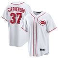 Rebec C.Reds #37 Tyler Stephenson Player White Game Home Stitched Jerseys