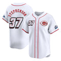 Rebec C.Reds #37 Tyler Stephenson Player White Speedway Classic Home Limited Stitched Jerseys