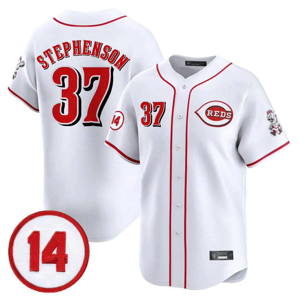 Rebec C.Reds #37 Tyler Stephenson Player White Vapor Premier Limited Home Stitched Jerseys