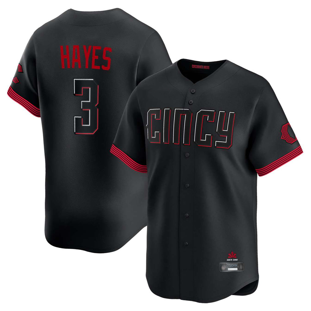 Rebec C.Reds #3 Ke'Bryan Hayes Player Black City Connect Home Limited Stitched Jerseys