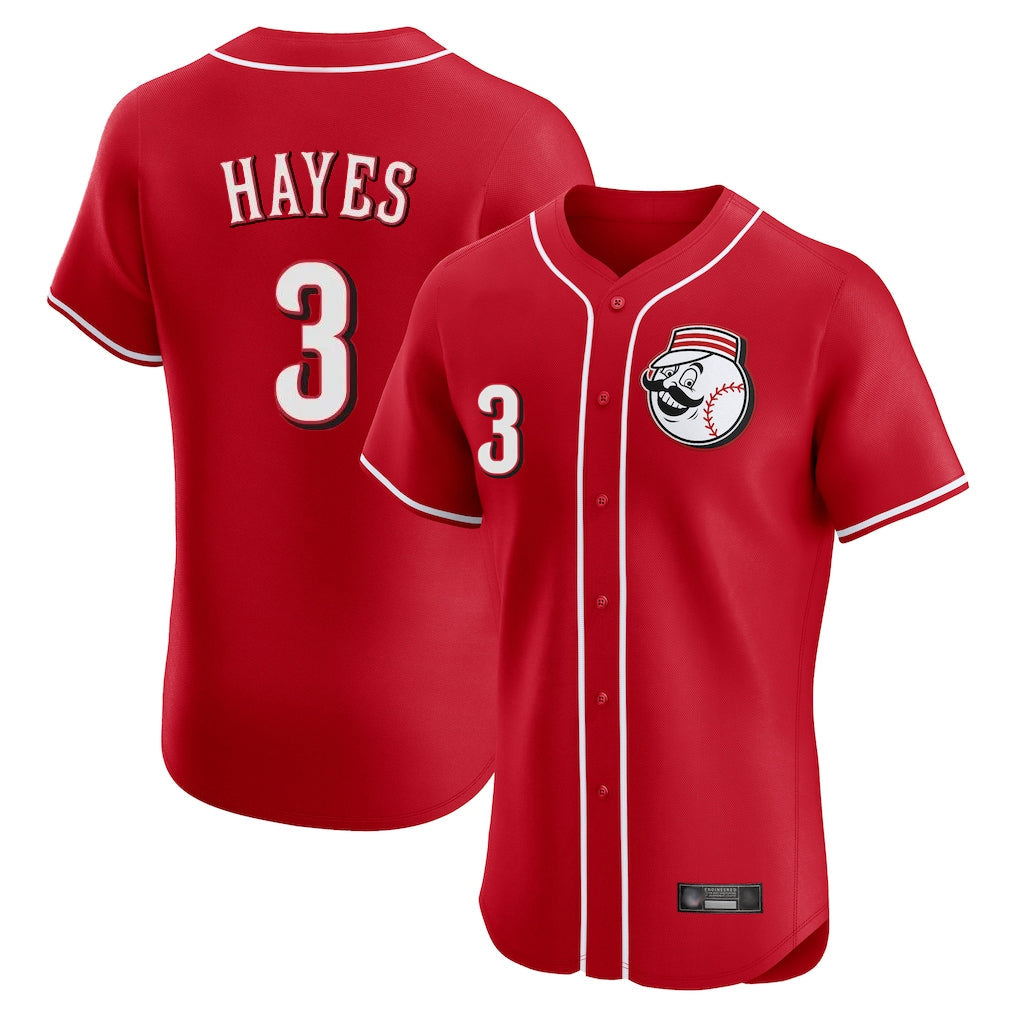 Rebec C.Reds #3 Ke'Bryan Hayes Player Red Limited Elite Home Game Stitched Jerseys
