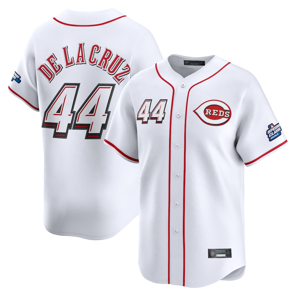 Rebec C.Reds #44 Elly De La Cruz Player White Speedway Classic Home Limited Stitched Jerseys