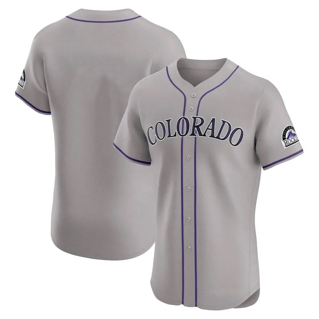 Rebec C.Rockies Gray Limited Elite Home Blank Player Stitched Jerseys