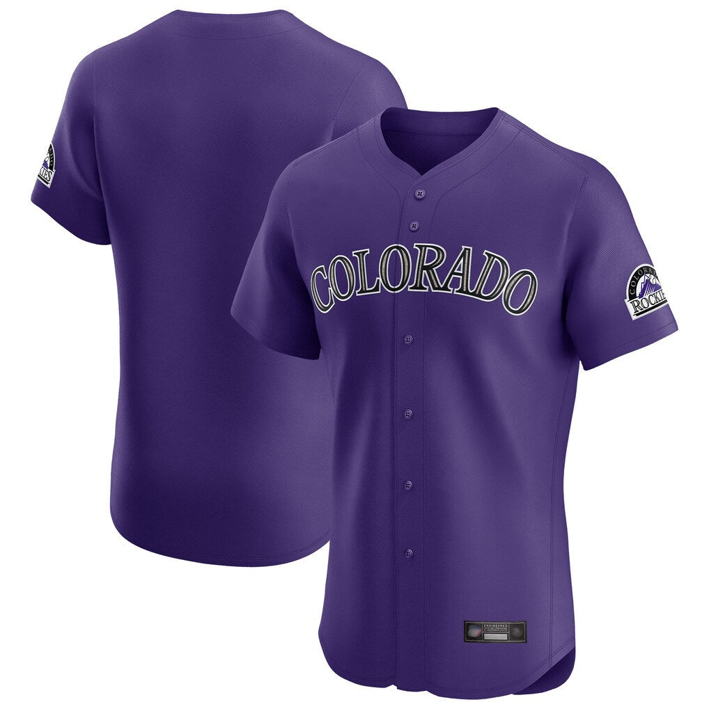 Rebec C.Rockies Purple Limited Elite Home Blank Player Stitched Jerseys
