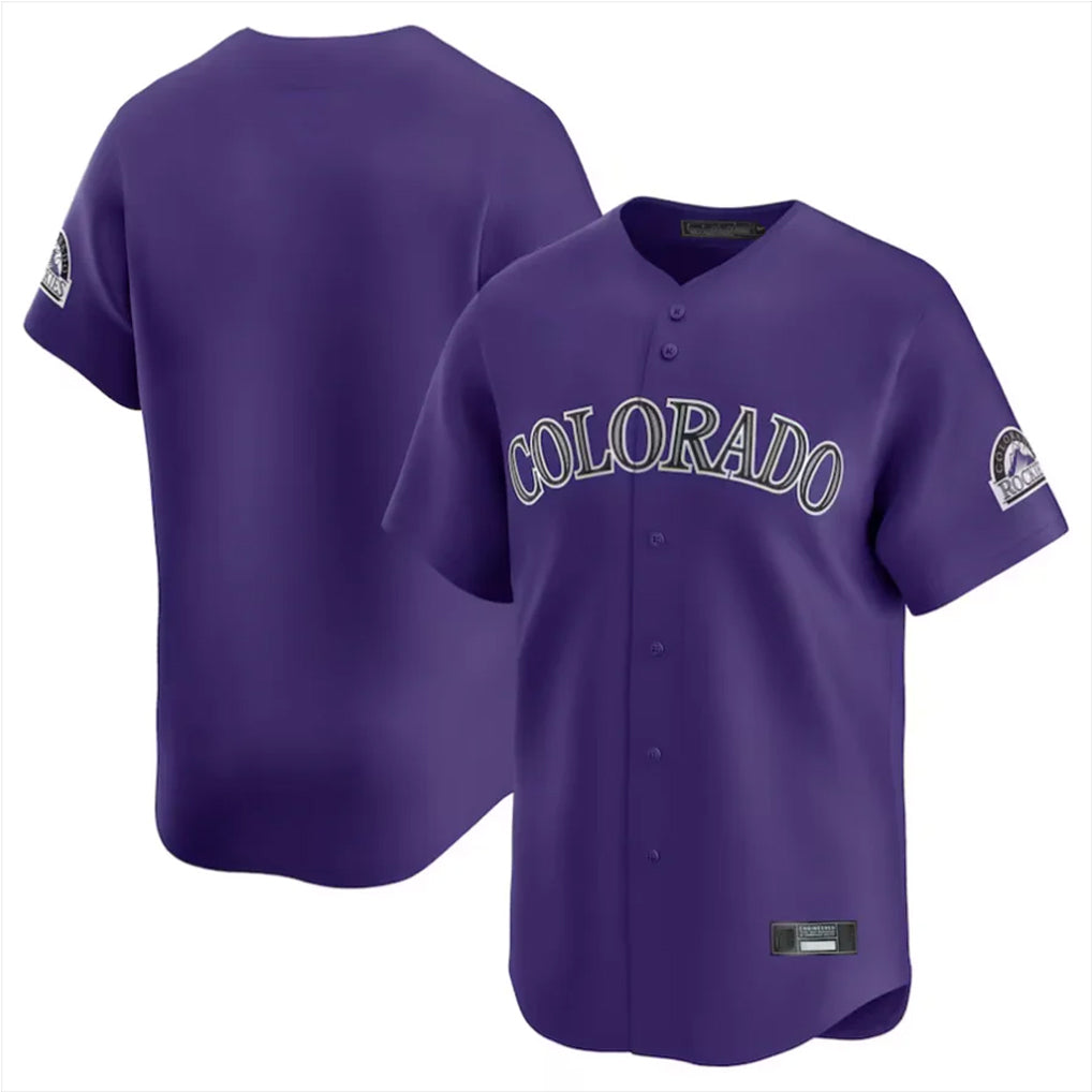 Rebec C.Rockies Purple Limited Home Blank Player Stitched Jerseys