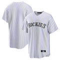 Rebec C.Rockies White Game Home Blank Player Stitched Jerseys