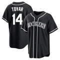 Rebec C.Rockies #14 Ezequiel Tovar Player Black Fashion Out Home Game Stitched Jerseys