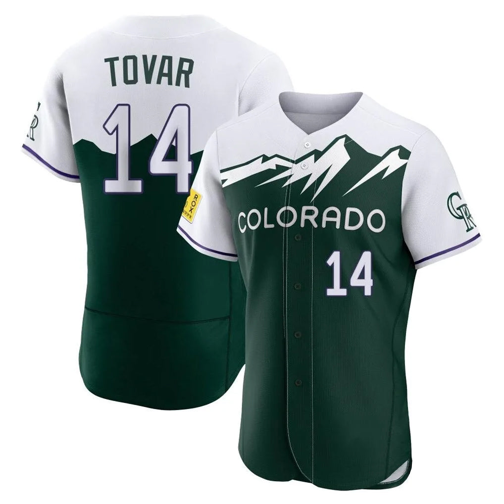 Rebec C.Rockies #14 Ezequiel Tovar Player Green City Connect Limited Elite Home Stitched Jerseys
