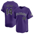 Rebec C.Rockies #14 Ezequiel Tovar Player Purple Limited Home Stitched Jerseys